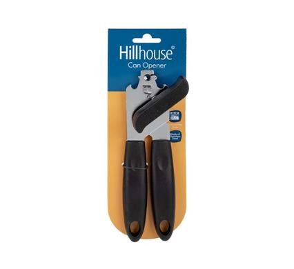 Can-opener s/s black-handle hillhouse