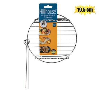 Air fryer rack with 3 skewers
