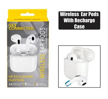 Wireless ear pods with recharge case