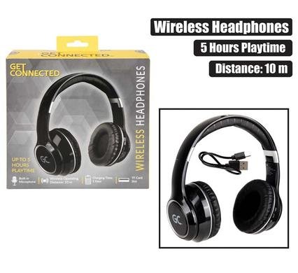 Wireless headphones with mic large pads