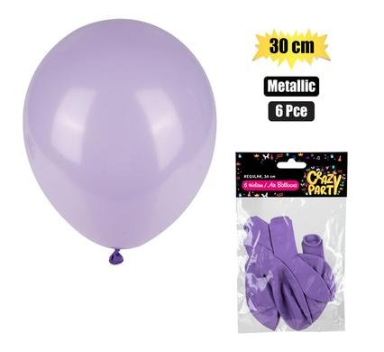 Balloons helium 6pc purple f-01