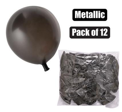 Balloons helium 1pc metallic black f-01