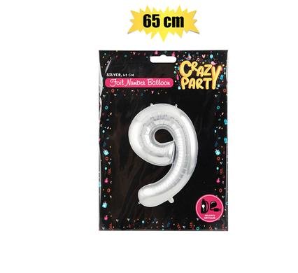 006-000197-9 Balloon helium foil silver 9 86cm f-03