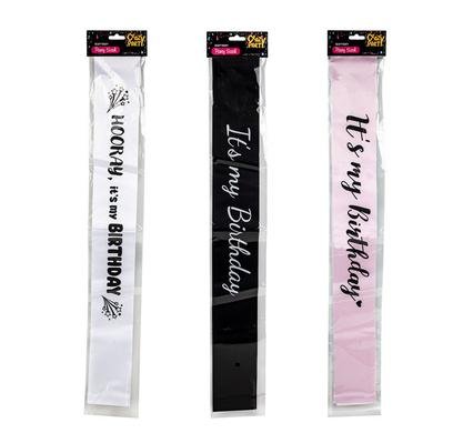 Party sash birthday asstd