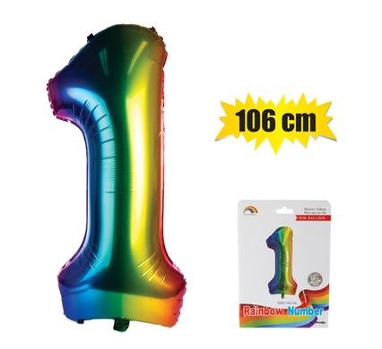 006-000865-1 Balloon helium foil rainbow 1 106cm f-04