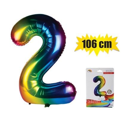 006-000865-2 Balloon helium foil rainbow 2 106cm f-04