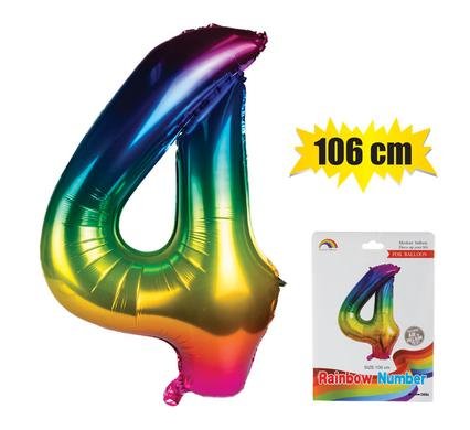 006-000865-4 Balloon helium foil rainbow 4 106cm f-04