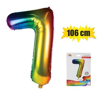 006-000865-7 Balloon helium foil rainbow 7 106cm f-04