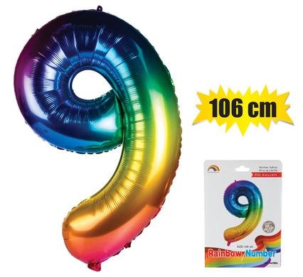 006-000865-9 Balloon helium foil rainbow 9 106cm f-04