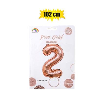 006-000867-2 Balloon helium foil rose g 2 102cm f-04