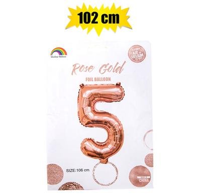 006-000867-5 Balloon helium foil rose g 5 102cm f-04