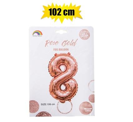 006-000867-8 Balloon helium foil rose g 8 102cm f-04