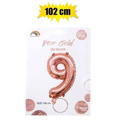 006-000867-9 Balloon helium foil rose g 9 102cm f-04