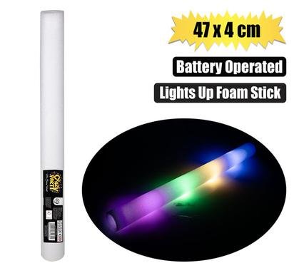 Light up foam stick 47x4cm b/o