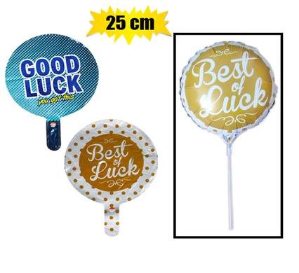 Balloon air fill w/stick good luck