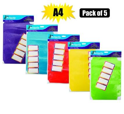 Book cover pre-cut A4 5 pk