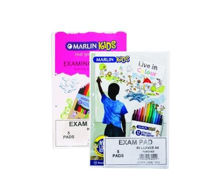 Book exam-pad 80-sheets punched