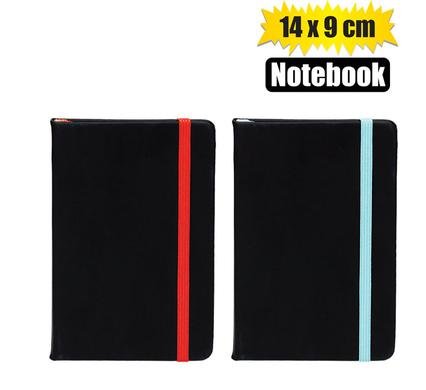 Novelty notebook w/color elastic band A6