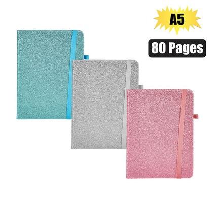 Novelty notebook glitter A5 80pg