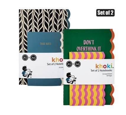 Novelty notebook set of 2 patterned