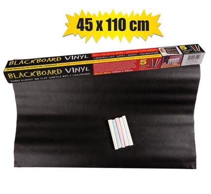 Blackboard vinyl with 5 chalks45x110cm