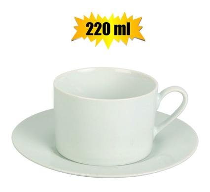 Whiteware cup+saucer 220ml