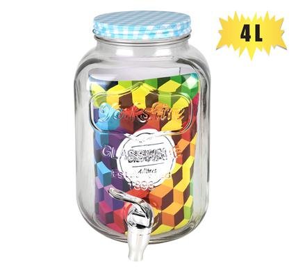 Beverage dispenser gls 4000ml w/tap