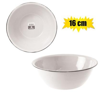022-000121 Mixing bowl enamel 16cm white cash-bowl