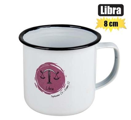 Mug enamel horoscope libra 8cm