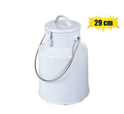 022-002805 Milk can enamel 29cm high w/latch white