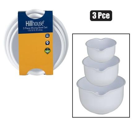 024-000027 Mixing bowls set plastic 1.5l/2l/2.5l
