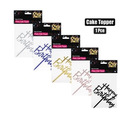 Cake topper-happy birthday 1pc