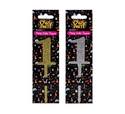 Cake topper-birthday number 1 1pc