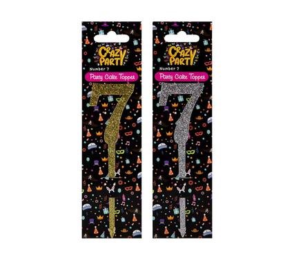 Cake topper-birthday number 7 1pc
