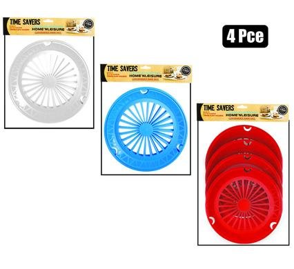 Paper-plate-holders pl 4pce asst colours