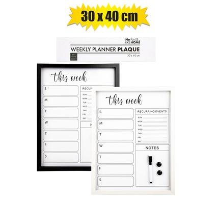 Plaque mdf weekly planner 30x40cm