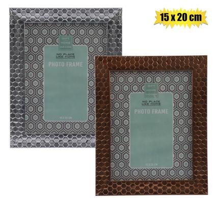 031-000840-C Picture frame pl metallic 15x20cm asstd