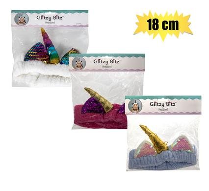 033-000903 Hair band unicorn design 18cm