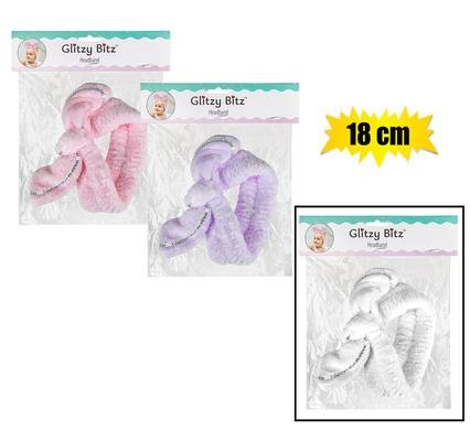 Hair band asstd pastel designs 18cm