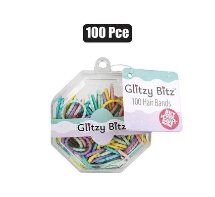 033-001010 Hair band set pastel asstd 100pce