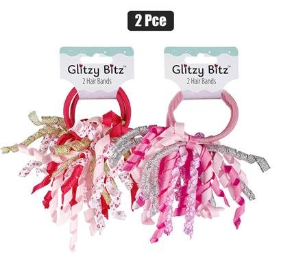 Hair band elastic twirly 2pc