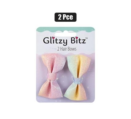033-001248 Hair bow shimmer 2pc