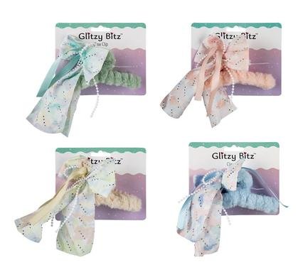 033-001374 Hair claw clip with scarf tail