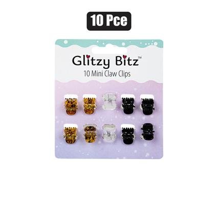 033-001382 Hair claw clips 10pc mini