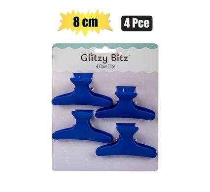 033-001390 Hair claw butterfly clips 4pc 8cm