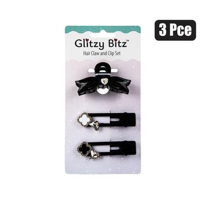 033-001391 Hair claw & clip set 3pc