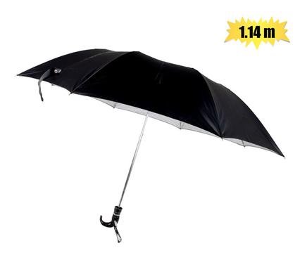 Umbrella gents foldup blk 1.14m dia