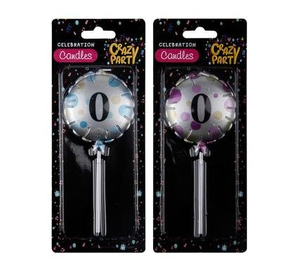 Candle birthday balloon round asstd-0