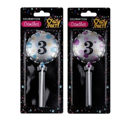 Candle birthday balloon round asstd-3