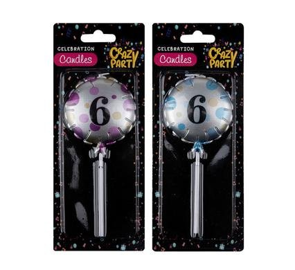 Candle birthday balloon round asstd-6